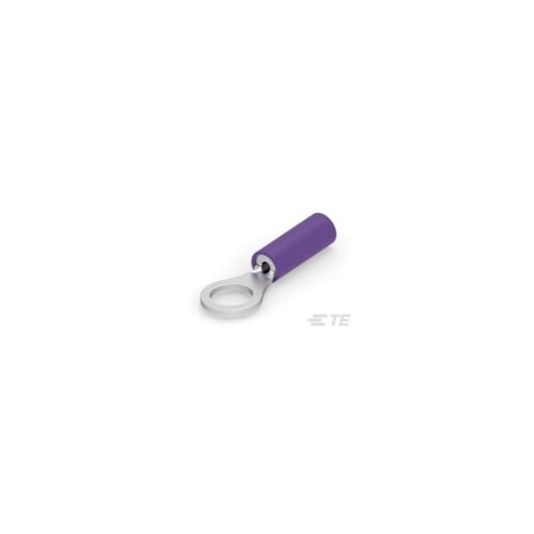 Te Connectivity Ring Terminal, M5 Stud Size, 0.65 mm², 300 V, Nylon Insulated, Purple 152892 - main